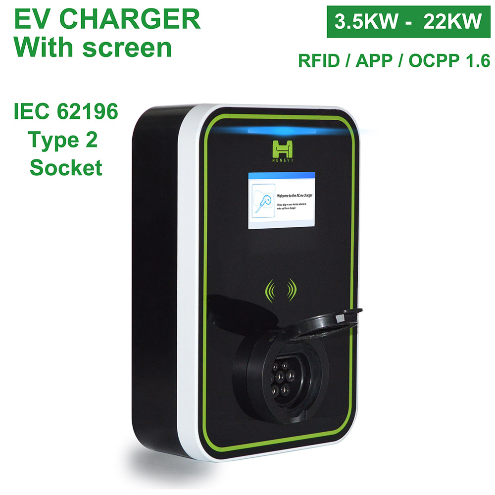 IEC61851 Mode 3 EV Charger (3.5KW,7KW,11KW,22KW) Avèk IEC 62196 Fi Socket