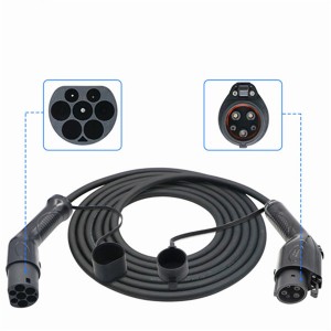 16A 32A Seòrsa 1 gu Seòrsa 2 Càball Cìsean EV Car charger càr dealain EVSE