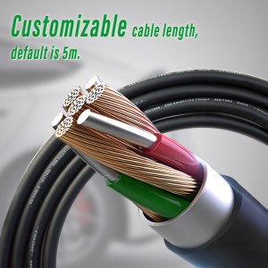 HENGYI 3PHASE 16A Type 2 Open End EV Charging Cable 5M