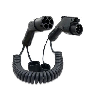 16A 32A Tipu 1 à Type 2 Cavo Spirale EV Caricatore EVSE Caricatore Elettricu