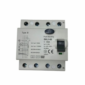 2P 4 pôles 63A 500mA Type B RCD 10KA Type B RCCB pour boîte murale EV 22KW