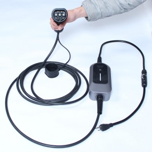 Caricatore Ev Portable di Veiculu Elettricu Ajustabile Corrente cù Plug di Ricarica IEC62196 Type 2