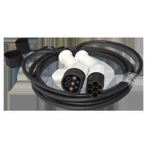 Color blanc d'alta qualitat IEC 62196 tipus 2 a tipus 2 CE TUV monofàsic 7KW 32A cable de càrrega EV