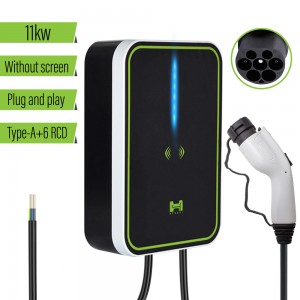 EVSE Wallbox Type2 ڪيبل 16A 11KW EV ڪار چارجر 11KW 3 فيز چارجنگ اسٽيشن GB/T برقي گاڏي لاءِ