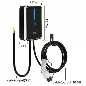 EVSE Wallbox Type2 Cable 16A 11KW ኢቪ የመኪና ቻርጅ 11KW 3 ደረጃ የኃይል መሙያ ጣቢያ ለጂቢ/ቲ ኤሌክትሪክ ተሽከርካሪ