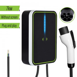 China wholesale Type 2 Charging Point - EV Charger Electric Vehicle Charging Station EVSE Wallbox 32Amp with GB/T Cable 7KW 1Phase home wallbox – Hengyi