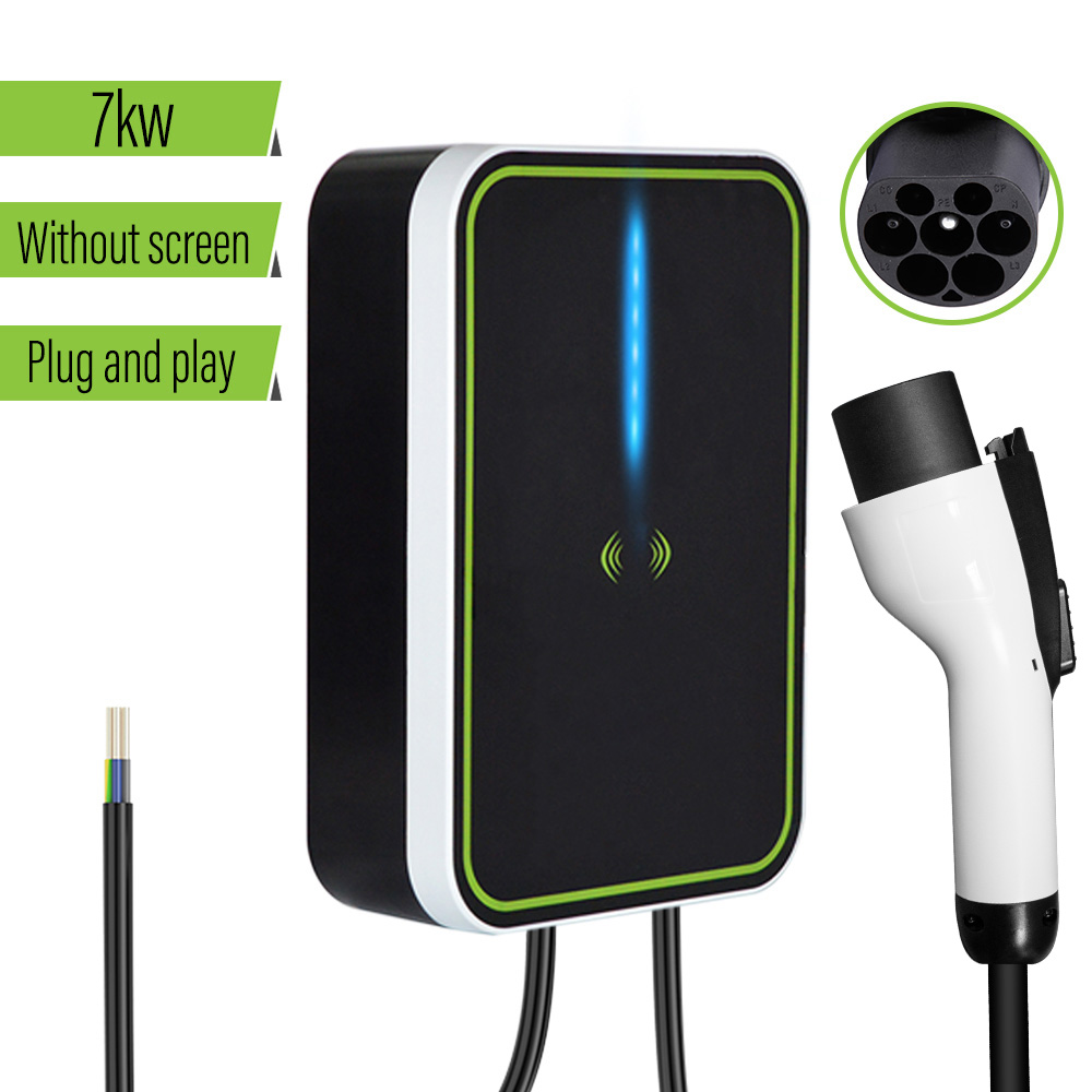 Low MOQ for Residential Electric Car Charging Stations - EV Charger Electric Vehicle Charging Station EVSE Wallbox 32Amp with GB/T Cable 7KW 1Phase home wallbox – Hengyi