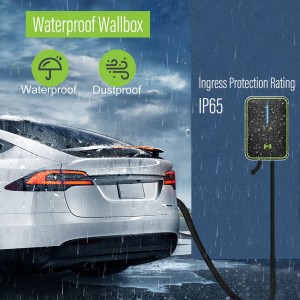 EV Charger Oplaadstasjon foar elektryske auto's EVSE Wallbox 32Amp mei GB/T Kabel 7KW 1 Fase thús wallbox