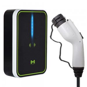 Charger EV Stáisiún Luchtaithe Feithicle Leictreach Bosca balla EVSE 32Amp le Cábla GB/T 7KW 1Phase bosca balla baile