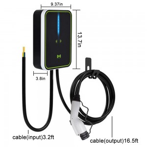 HENGYI EV Charging Station 16A Vettura Elettrika Ċarġer tal-Karozza EVSE Wallbox Wallmount 11KW GB/T Cable APP RFID Kontroll