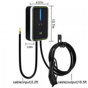 16A 3P 11KW EV nabíjecí stanice Wallbox Typ2 IEC62196-2 Standardní s aplikací Verze RFID Nabíjecí kabel 5m pro EV PHEV Hybrid Home
