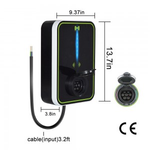 Stazione di ricarica EV 32A 7KW 1 fase EVSE Wallbox IEC62196 Type2 Caricatore per auto per veicoli elettrici con presa RFID Card APP EV Caricatore domestico