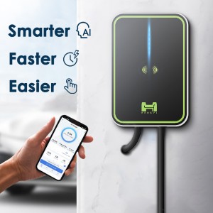 ʻO ka hale kaʻa kaʻa uila home EV Car Charger WallBox 3 Phase OEM Type 2 32A RFID APP 22KW EV Charger