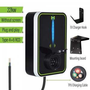 ឧបករណ៍សាក EV EVSE Wallbox Electric Vehicle Charging Station with Type 2 Socket 32A 3Phase IEC 62196-2 សម្រាប់ Audi BMW Mercedes-Benz