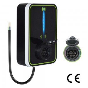 EV Charger EVSE Wallbox የኤሌክትሪክ ተሽከርካሪ መሙያ ጣቢያ ከአይነት 2 ሶኬት 32A 3Phase IEC 62196-2 ለ Audi BMW Mercedes-Benz