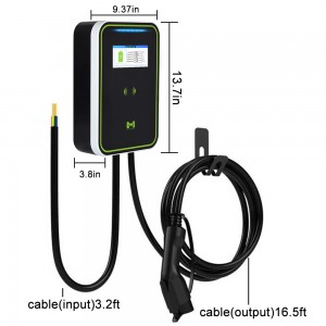 Blwch wal HENGYI 7kw math 1 J1772 Cebl 32A 7KW EV Charger Type1 Cerdyn RFID Gorsaf Codi Tâl ar gyfer Car Trydan gyda rheolaeth APP