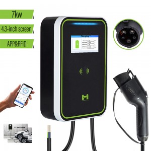 HENGYI wallbox 7kw type 1 J1772 Cable 32A 7KW EV Charger Type1 RFID Card Charging Station para sa Electric Car na may APP control