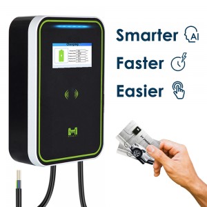 HENGYI 22KW RFID APP Contorl 32A 380V 5M Cable EV Charger ለቤት ጂቢ/ቲ ኃይል መሙያ ጣቢያ