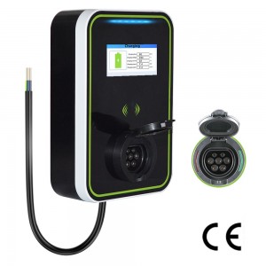 HENGYI EV Charger 32A EVSE Wallbox Electric Vehicle Car Charger Station 220V Type 2 Socket 1 Phase 7KW IEC 62196-2