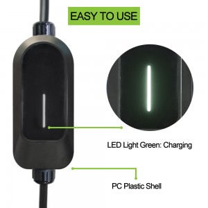 Charger fiara elektrika 32 amp 1 Phase gbt Portable EV Charging CEE Plug Home Charger 5M Cable