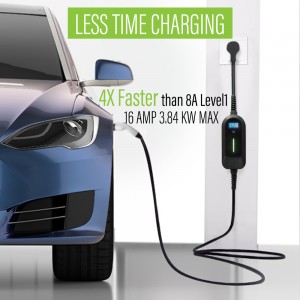 EV charger GBT Tsieina 16A 3.5KW Cludadwy Ceir trydan gymwysadwy codi tâl cartref 5M cebl Schuko plwg