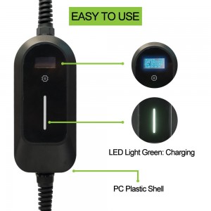 Chargeur EV GBT chine 16A 3,5 kw, Portable et réglable pour voitures électriques, chargement à domicile, câble de 5M, prise Schuko