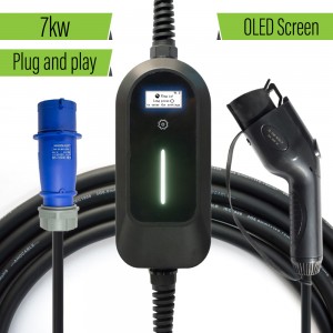 Super Lowest Price Portable Level 2 Charger - Type1 J1772 Portable EV Charger Box Cable Adjustable 32 A 240V 7kw Electric Vehicle Charging Compatible for All EV Cars – Hengyi