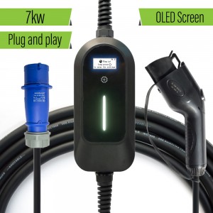 Type1 J1772 Portable EV Charger Box Cable Adjustable 32 A 240V 7kw Electric Vehicle Charging Compatible for All EV Cars