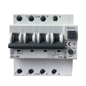 B Type B RCBO B16 0.03A RCBO 16 Amp 30mA B16 Type B RCD 16A Disjoncteur