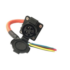 SAE J1772 Type 1 16A 32A 40A 50A Vehicle Inlets 240V AC EV Charger Socket with 0.5m Cable