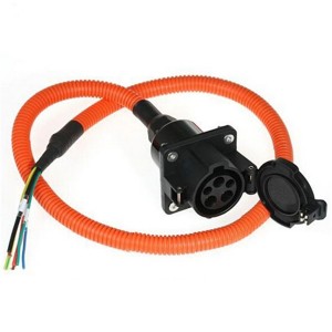 SAE J1772 Type 1 16A 32A 40A 50A Vehicle Inlets 240V AC EV Charger Socket with 0.5m Cable