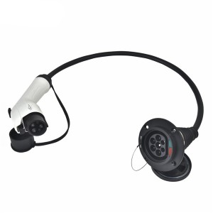 Adaptateur EV 32A J1772 Connecteur d'adaptateur de type 2 à type 1