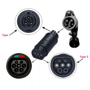 Falegaosimea fai vevela-fa'atau Saina Mode3 EV Charger Cable Type1 i Type2 16A 250V Fa'aoga ile fale AC Va'ai Fua