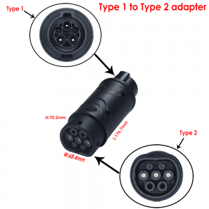 Adapter EVSE typu 1 do typu 2 EV do ładowarki samochodowej EV pojazdu elektrycznego