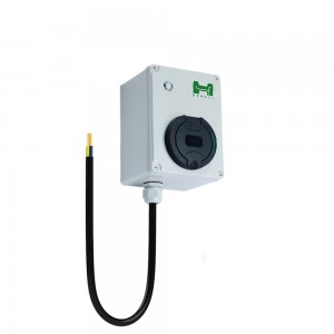 3,5KW 7KW AC ev şarjkera piçûk qutiya dîwarê pêve bike û bilîze IEC 62196 SAE J1772