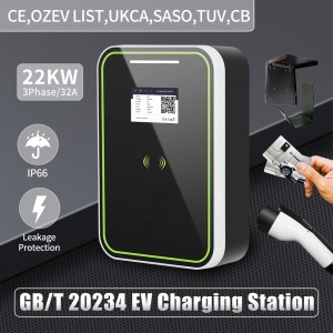 EV Charger Factory Manufacturer Ocpp Mennekes gb/t 32a 1/3 Phase 7kw 11kw 22kw Wallbox Fast Electric Charging Station EV Car Charger