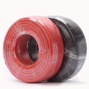 Approbation TUV Rouge Noir Batterie DC 4MM2 PV Fil de câble d'alimentation solaire pour panneau solaire