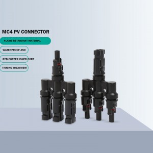 Zajištění kvality Černá T větev Solární PV konektory pv004-T3 konektor kabelu pro pv pro solární systém