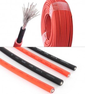אישור TUV אדום שחור סוללה DC 4MM2 PV חוט חשמל סולארי עבור פנל סולארי