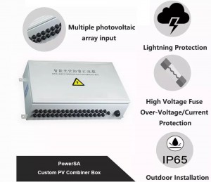 Hot selling PV combiner box photovoltaic distribution box photovoltaic combiner circuit box