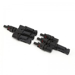 Quality Assurance Black T Branch Solar PV Connectors pv004-T3 pv cable connector para sa Solar pv system
