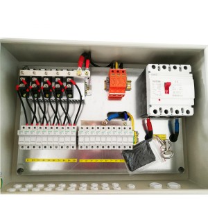 Hot selling PV combiner box photovoltaic බෙදාහැරීමේ පෙට්ටිය photovoltaic combiner circuit box