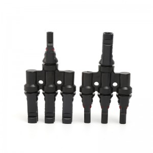 Quality Assurance Black T Branch Solar PV Connectors pv004-T3 pv cable connector para sa Solar pv system