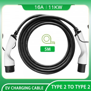 HENGYI 11kW Three Phase 16A Type2 To Type2 5M EV Charging Cable