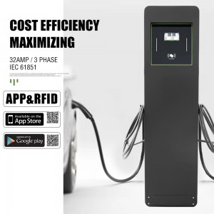 Dual Charging Guns 44 Kw Ev Charger Ocpp Iec Wallbox 44kw 32amp Type 2 Fast 44kw Evse Controller Charging Station