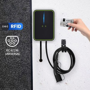 16A 3P 11KW EV Charging Wallbox Station Type2 IEC62196-2 Standard With App RFID Version Charger Cable 5m For EV PHEV Hybrid Home