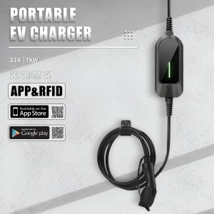 Car Portable EV Charger Electric Vehicle Type 1 Plug 32A 5m Level 2 EVSE Controlle Charging Stations for Leaf