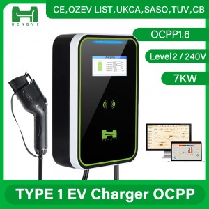 HENGYI Factory price 7KW 11KW 22kW Type1 EV CHARGER OCPP 1.6J CE Certificate electric car charging station