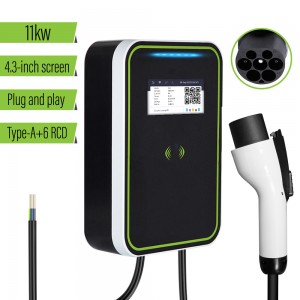EV Charging Station Cable 16A Electric Vehicle Car Charger EVSE Wallbox Wall Mount gbt Cable Level 2 240V 11KW