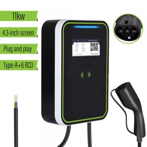 Wallbox 16A 3Phase Level 2 AC Ev Charger 11kw Evse Charger Portable Charger Electric Vehicle Car Charger Type 2 IEC62196